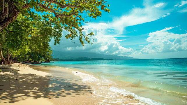 Ein Strand in der Karibik