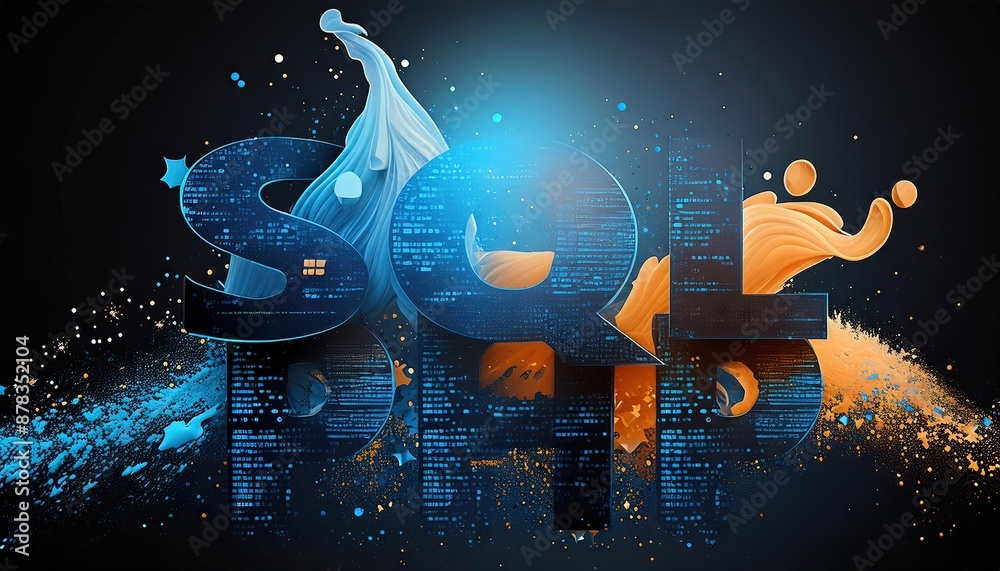 Poster dynamic artistic representation of sql and php