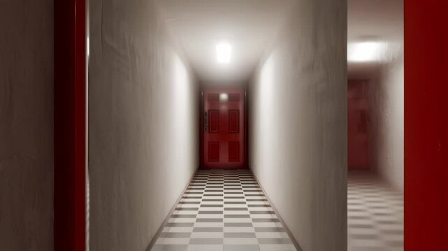 3D loop satisfying door pathway animation