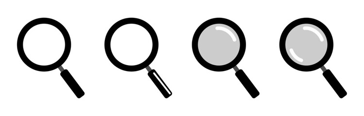 Magnifying Glass Icon Search Icon Vector Illustration.