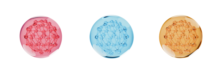 water drop molecule inside, skincare serum concept