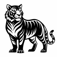 tiger cartoon isolated on white