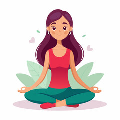 yoga woman in lotus pose