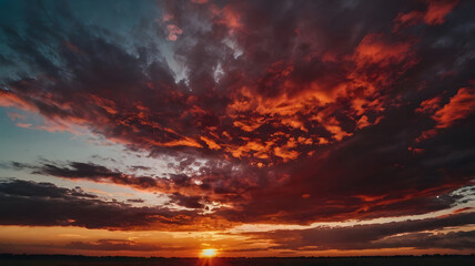 Fototapeta premium sunset in the sky, ai generated