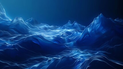 Abstract blue background featuring flowing wavy lines.  