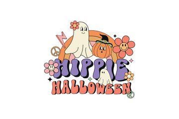 Hippie Halloween Retro Halloween Quote Sublimation 