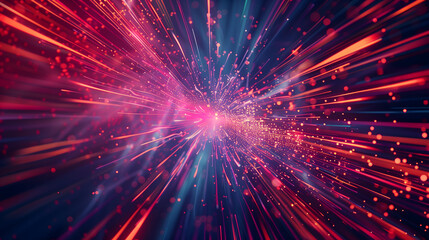 Beautiful light flash and spark. Special effect speed movement lines. The magic of moving fast lines. Laser beams of light. Particle motion effect.