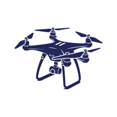 Drone silhouette vector Clip art isolated design illustration
