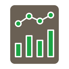 Predictive Analytics Glyph Two Color Icon