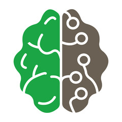 Neural Engineering Glyph Two Color Icon
