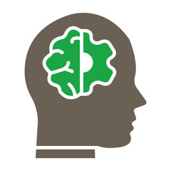 Deep Learning Glyph Two Color Icon