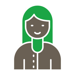 Woman Glyph Two Color Icon