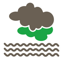 Mist Glyph Two Color Icon