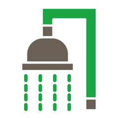 Shower Glyph Two Color Icon