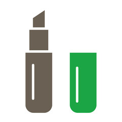 Lipstick Glyph Two Color Icon