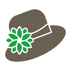 Hat Glyph Two Color Icon