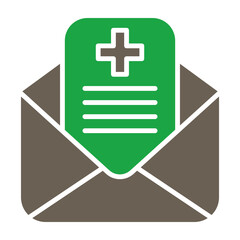 Obraz premium Medical Mail Glyph Two Color Icon