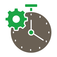 Time Management Glyph Two Color Icon