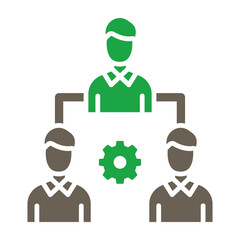 Teamwork Glyph Two Color Icon