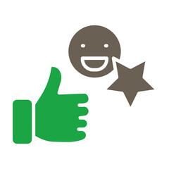 Product Review Glyph Two Color Icon