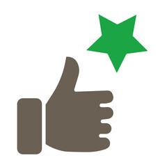 Rating Glyph Two Color Icon