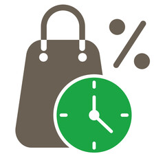 Limited Time Glyph Two Color Icon