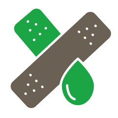Bandage Glyph Two Color Icon