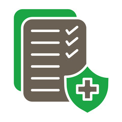 Obraz premium Medical Insurance Glyph Two Color Icon