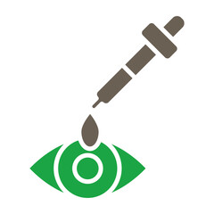 Eye Drop Glyph Two Color Icon