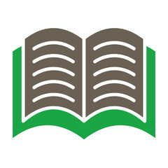Book Glyph Two Color Icon