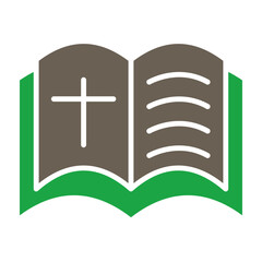 Bible Glyph Two Color Icon