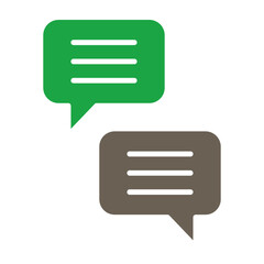 Chatting Glyph Two Color Icon