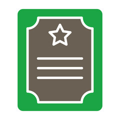 Greeting Card Glyph Two Color Icon