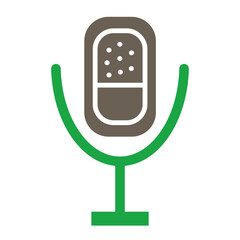 Microphone Glyph Two Color Icon