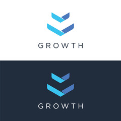 Creative and unique abstract logo template design with geometry isolated background.Logo for business , company , initial and studio.