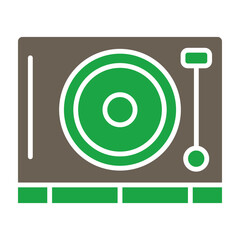 Vinyl Player Glyph Two Color Icon