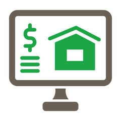 Online Advertising Glyph Two Color Icon