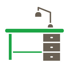 Work Table Glyph Two Color Icon