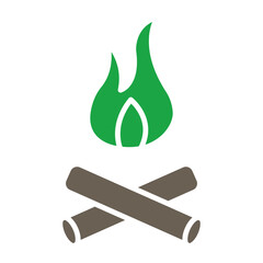 Bonefire Glyph Two Color Icon