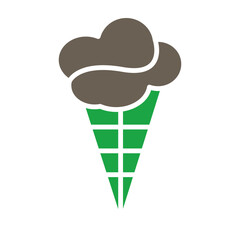 Ice cream Glyph Two Color Icon
