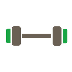 Barbell Glyph Two Color Icon