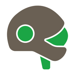 Bike Helmet Glyph Two Color Icon