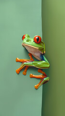 Naklejka premium A cute tree frog