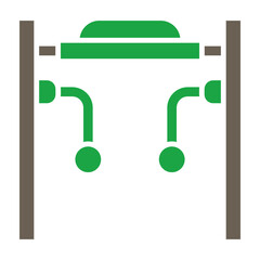 Cable Crossover Glyph Two Color Icon