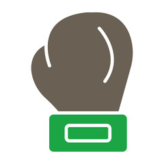 Boxing Glove Glyph Two Color Icon