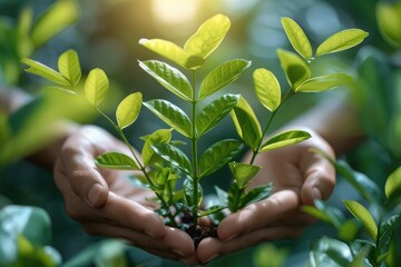 Team collaboration on sustainability projects to enhance environmental responsibility. Generative AI.