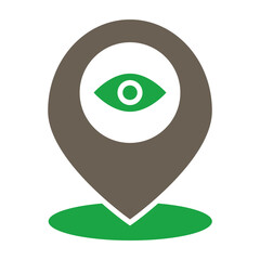 Obraz premium Map Point Glyph Two Color Icon