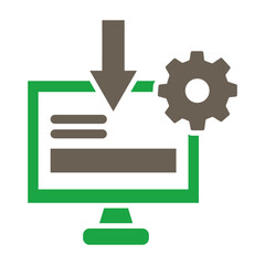 Landing Page Glyph Two Color Icon