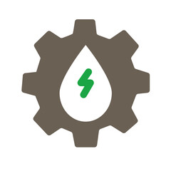 Hydro Power Glyph Two Color Icon