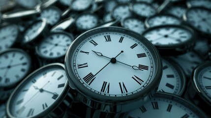 Visual Representation of Time's Unstoppable Flow and the Concept of Timelessness